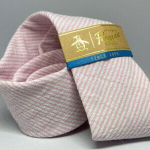 Original Penguin Men's Pink Striped Skinny Tie - NWT
